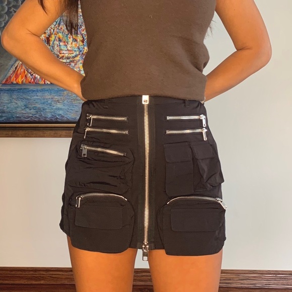 Diesel Dresses & Skirts - DIESEL Black Mini Skirt Multiple Zipped Pockets